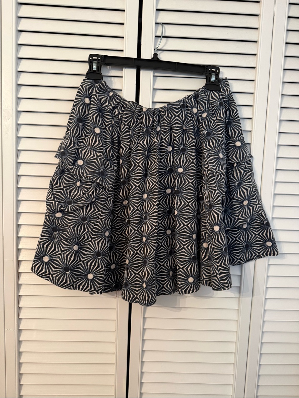 Free People So Much Sun Skirt Blue And Cream Size M